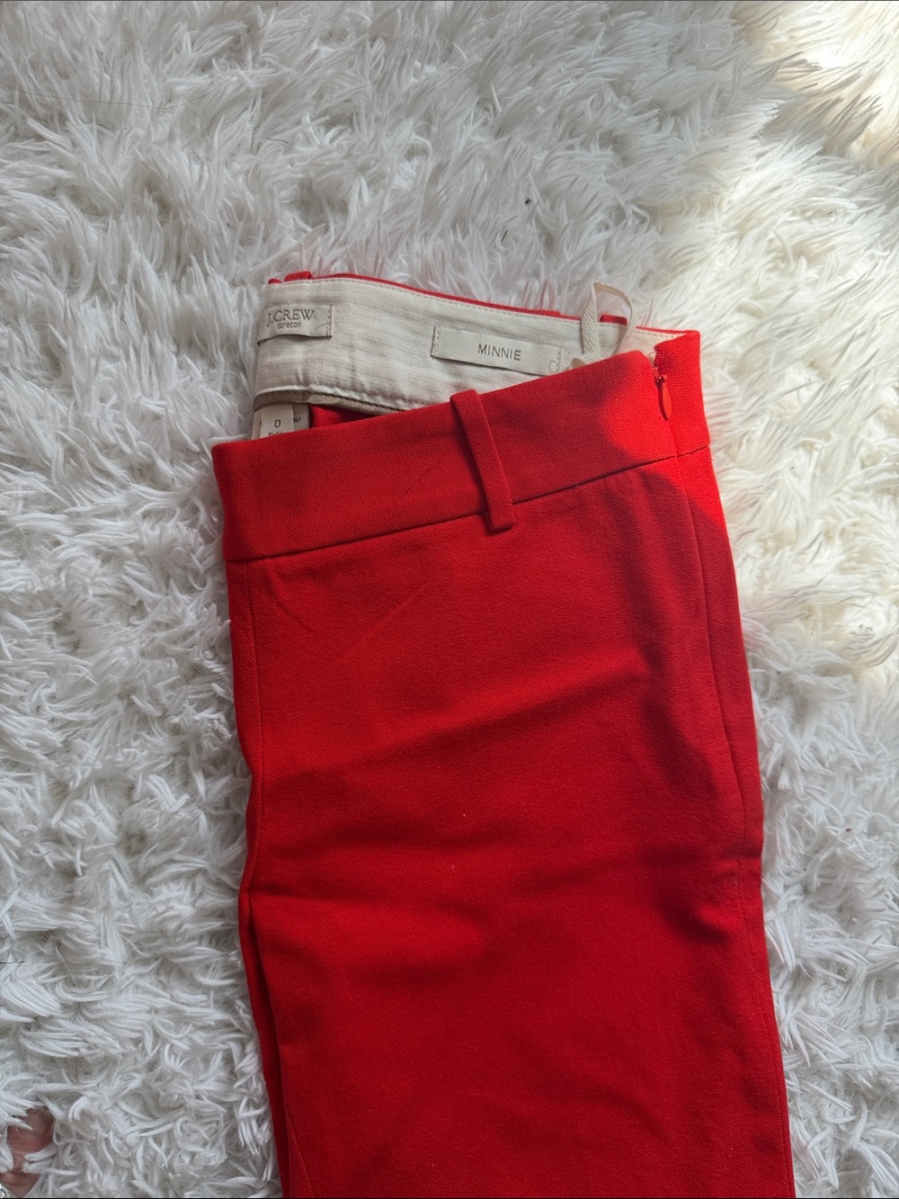 J. Crew Red Tailored Crop Pants